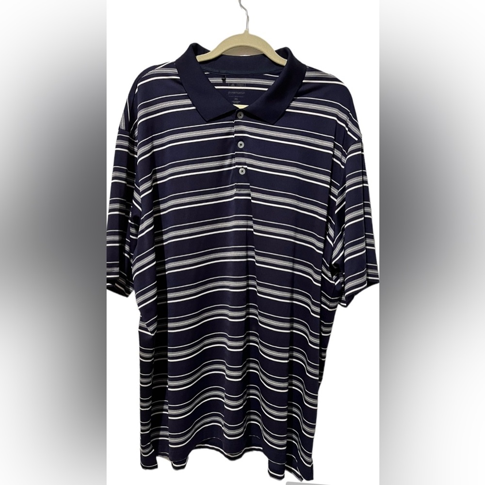 Adidas Golf Puremotion Striped Polo Size 3XL